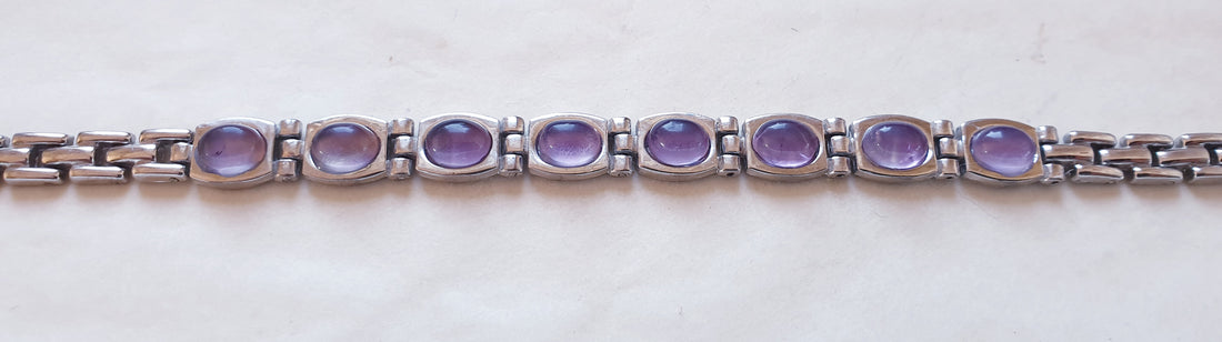 8 Stone Amethyst Bracelet